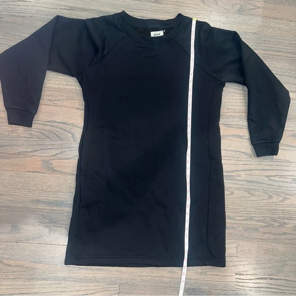 Pact Dress Black Crewneck Long Sleeve Cotton Sweatshirt Medium Sustainable - Picture 4 of 8